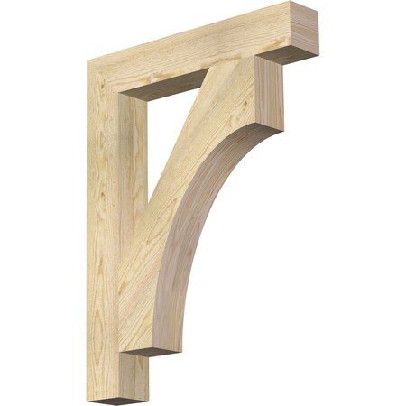 Ekena Millwork Westlake Block Rough Sawn Bracket, Douglas Fir, 4"W x 24"D x 32"H BKT04X24X32WTL05RDF